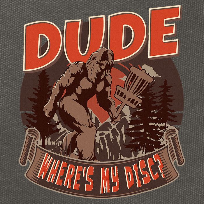 Disc Golf Dude Where's My Disc II Cotton Canvas Backpack