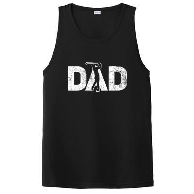 Dad Golf Daddy Golfer Gift For Father's Day PosiCharge Competitor Tank