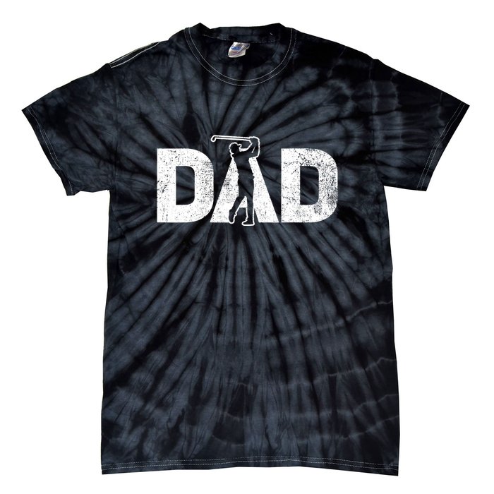 Dad Golf Daddy Golfer Gift For Father's Day Tie-Dye T-Shirt