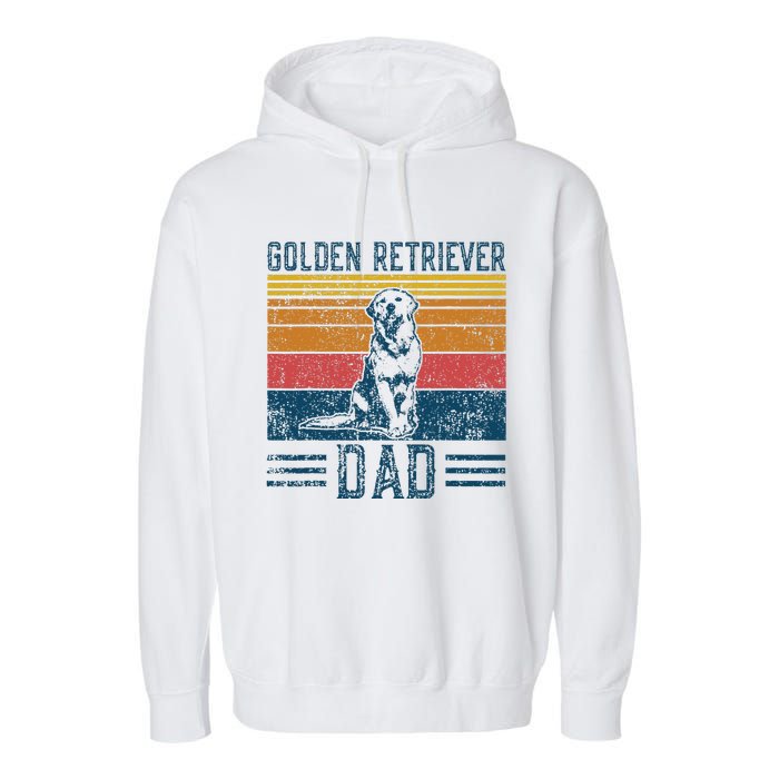 Dog Golden Dad Vintage Golden Retriever Dad Garment-Dyed Fleece Hoodie