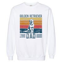 Dog Golden Dad Vintage Golden Retriever Dad Garment-Dyed Sweatshirt