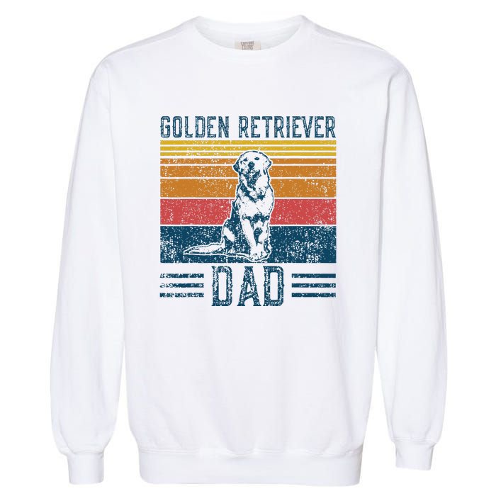 Dog Golden Dad Vintage Golden Retriever Dad Garment-Dyed Sweatshirt