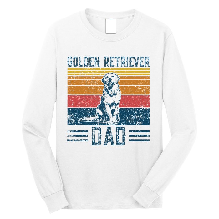 Dog Golden Dad Vintage Golden Retriever Dad Long Sleeve Shirt