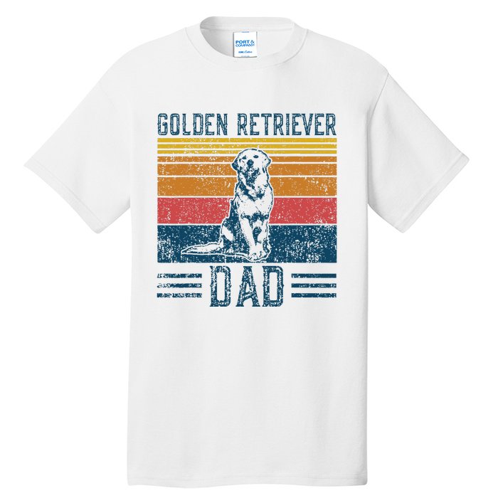 Dog Golden Dad Vintage Golden Retriever Dad Tall T-Shirt