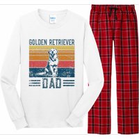 Dog Golden Dad Vintage Golden Retriever Dad Long Sleeve Pajama Set