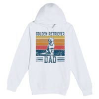 Dog Golden Dad Vintage Golden Retriever Dad Premium Pullover Hoodie