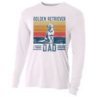 Dog Golden Dad Vintage Golden Retriever Dad Cooling Performance Long Sleeve Crew