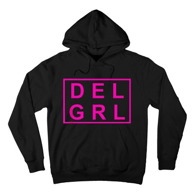 DEL GRL Delaware Girl Pink Design Hoodie