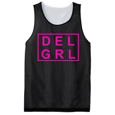 DEL GRL Delaware Girl Pink Design Mesh Reversible Basketball Jersey Tank