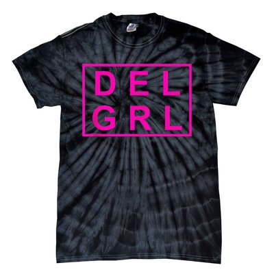 DEL GRL Delaware Girl Pink Design Tie-Dye T-Shirt