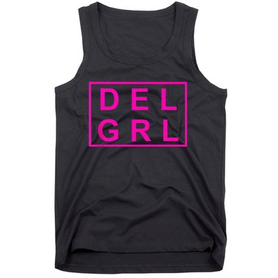 DEL GRL Delaware Girl Pink Design Tank Top