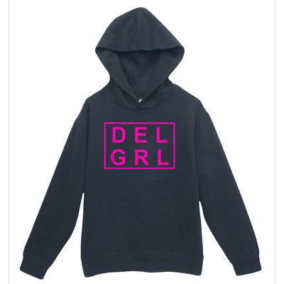 DEL GRL Delaware Girl Pink Design Urban Pullover Hoodie