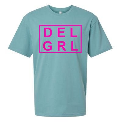 DEL GRL Delaware Girl Pink Design Sueded Cloud Jersey T-Shirt