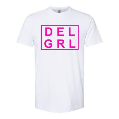 DEL GRL Delaware Girl Pink Design Softstyle CVC T-Shirt