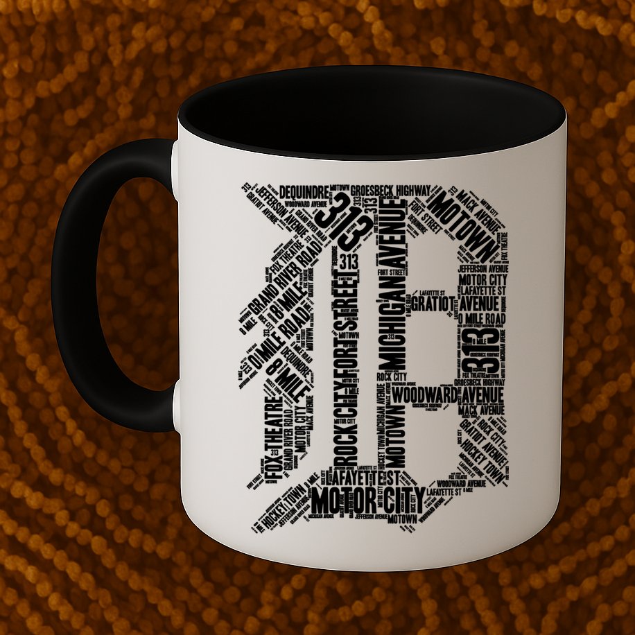 Detroit Graphic D Mug