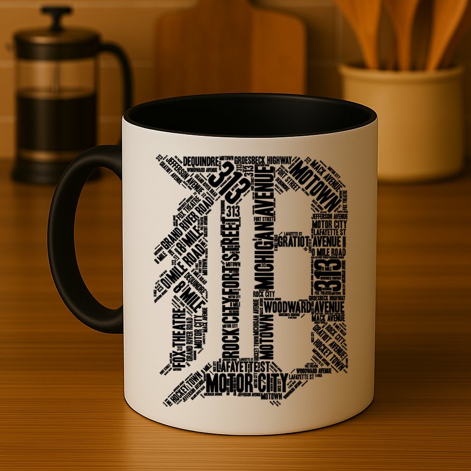 Detroit Graphic D Mug