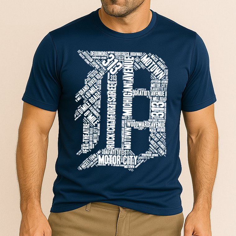 Detroit Graphic D Cooling Performance Crew T-Shirt