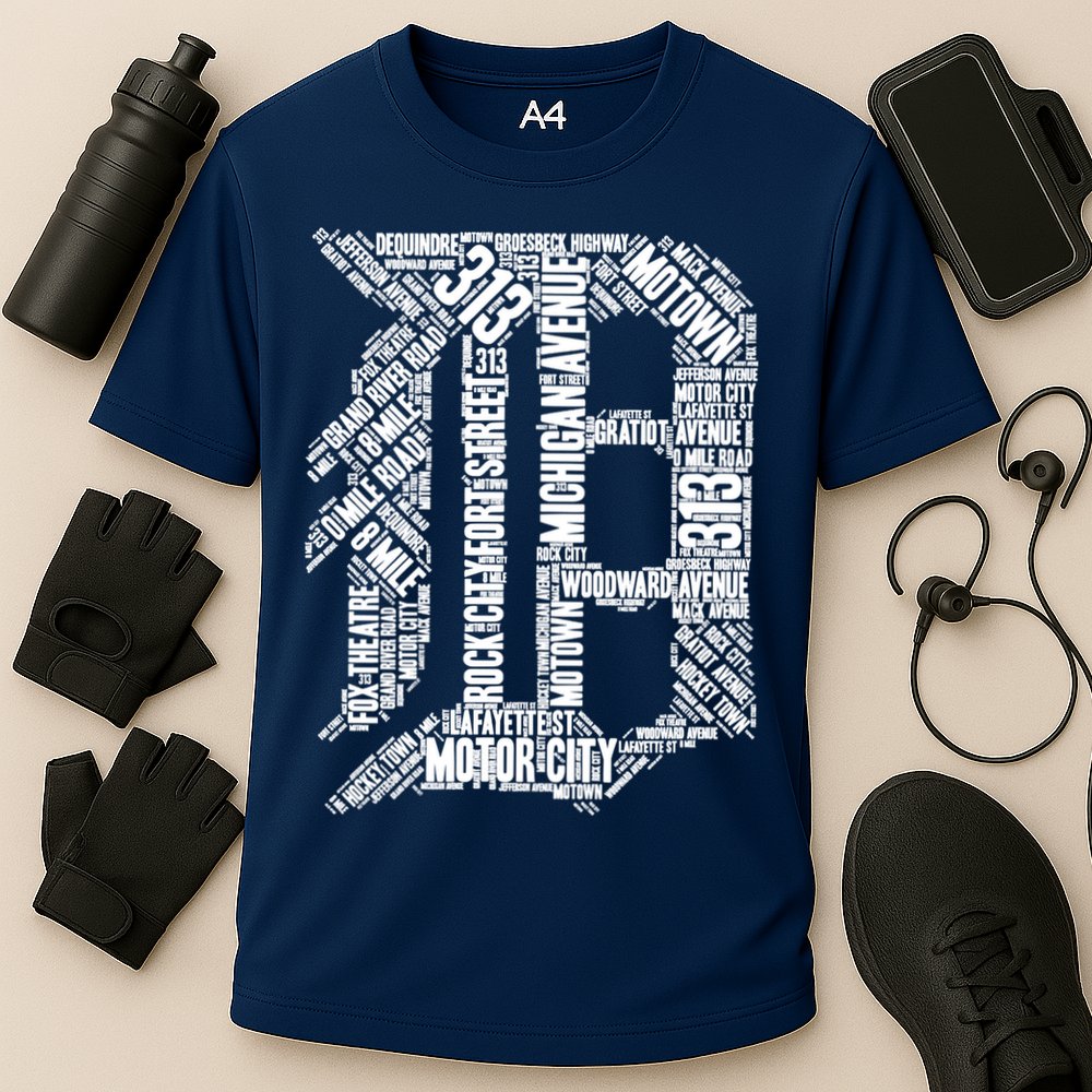 Detroit Graphic D Cooling Performance Crew T-Shirt
