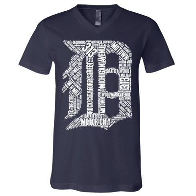 Detroit Graphic D V-Neck T-Shirt