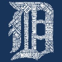 Detroit Graphic D Button