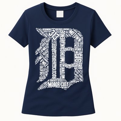 Detroit Graphic D Womens T-Shirt