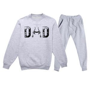 Dad Gifts DAD Military Dad Hunting Dad Father's Day Premium Crewneck Sweatsuit Set