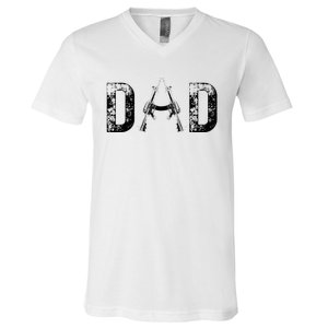 Dad Gifts DAD Military Dad Hunting Dad Father's Day V-Neck T-Shirt