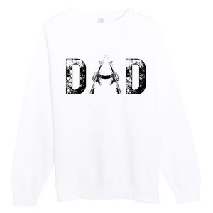 Dad Gifts DAD Military Dad Hunting Dad Father's Day Premium Crewneck Sweatshirt