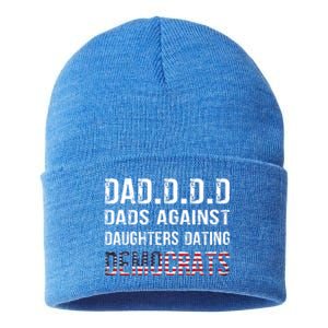 Daddd Gift Dads Against Daughters Dating Democrats Gift Sustainable Knit Beanie