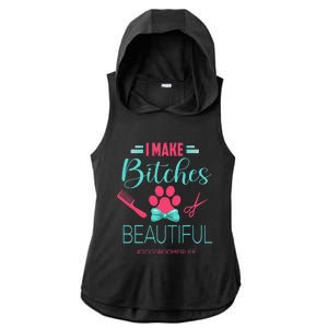 Dog Groomer Dog Grooming Outfit Funny Dog Groomer Gift Ladies PosiCharge Tri-Blend Wicking Draft Hoodie Tank