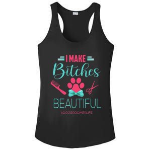 Dog Groomer Dog Grooming Outfit Funny Dog Groomer Gift Ladies PosiCharge Competitor Racerback Tank