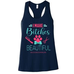 Dog Groomer Dog Grooming Outfit Funny Dog Groomer Gift Women's Racerback Tank