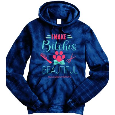 Dog Groomer Dog Grooming Outfit Funny Dog Groomer Gift Tie Dye Hoodie