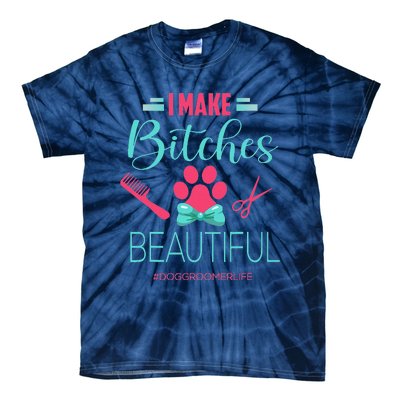 Dog Groomer Dog Grooming Outfit Funny Dog Groomer Gift Tie-Dye T-Shirt