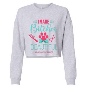 Dog Groomer Dog Grooming Outfit Funny Dog Groomer Gift Cropped Pullover Crew