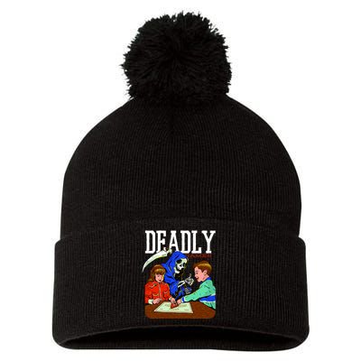 Deadly Games Pom Pom 12in Knit Beanie