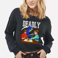 Deadly Games Cropped Pullover Crew
