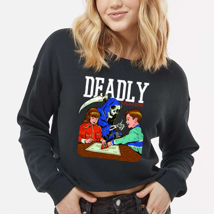 Deadly Games Cropped Pullover Crew