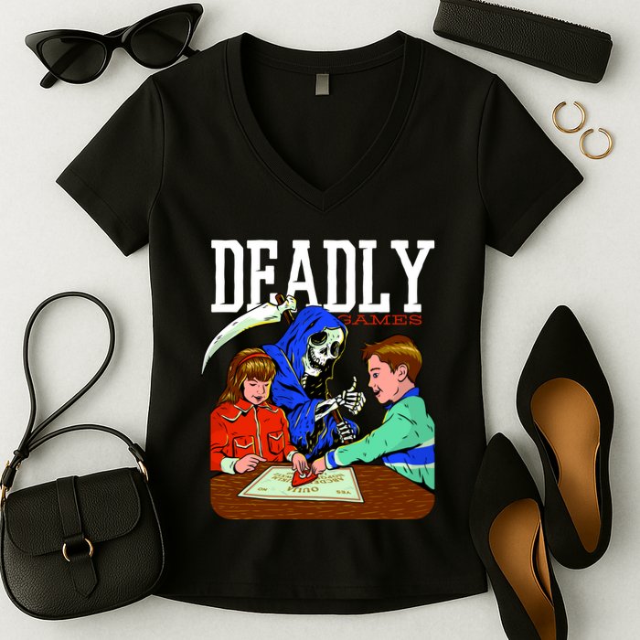 Deadly Games Women's V-Neck T-Shirt