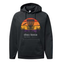 Disc Golf disclexia disc golf meme funny disc golf Performance Fleece Hoodie