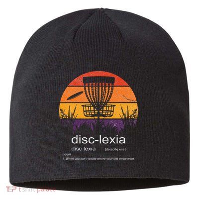 Disc Golf disclexia disc golf meme funny disc golf Sustainable Beanie