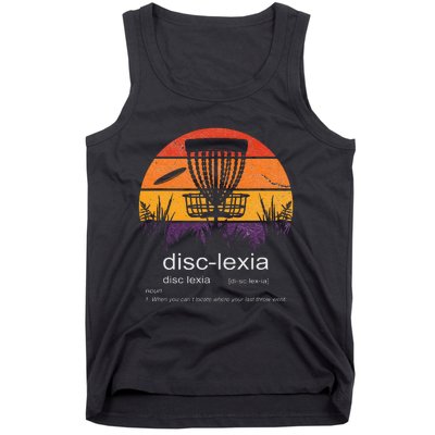 Disc Golf disclexia disc golf meme funny disc golf Tank Top