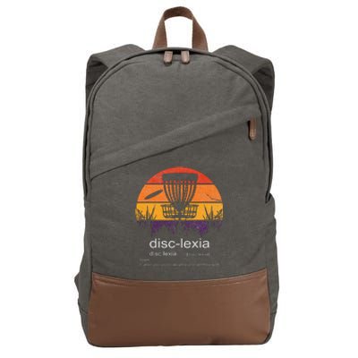 Disc Golf disclexia disc golf meme funny disc golf Cotton Canvas Backpack