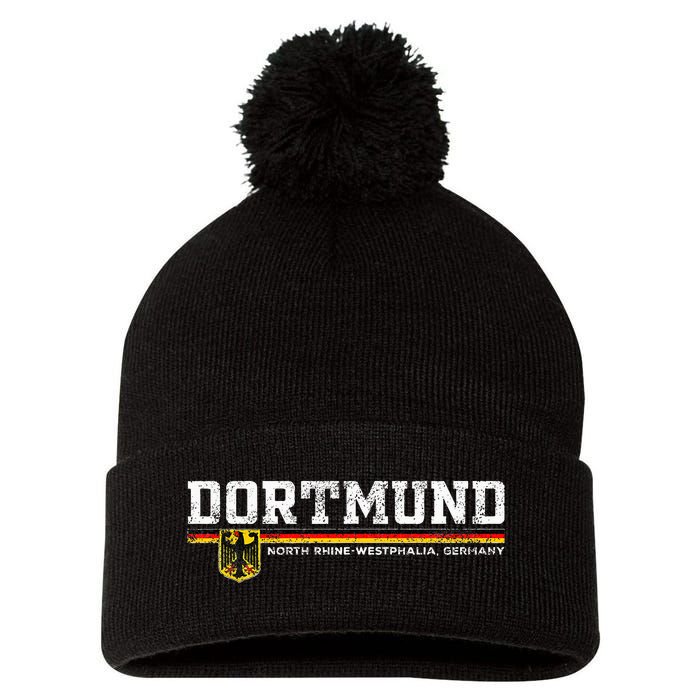 Dortmund Germany Deutschland Pom Pom 12in Knit Beanie