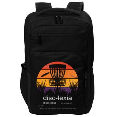 Disc Golf Disclexia Disc Golf Meme Funny Disc Golf Impact Tech Backpack