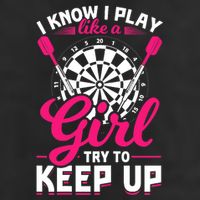 Darts Girl Dart Lover Woman 7 Panel Mesh Trucker Snapback Hat
