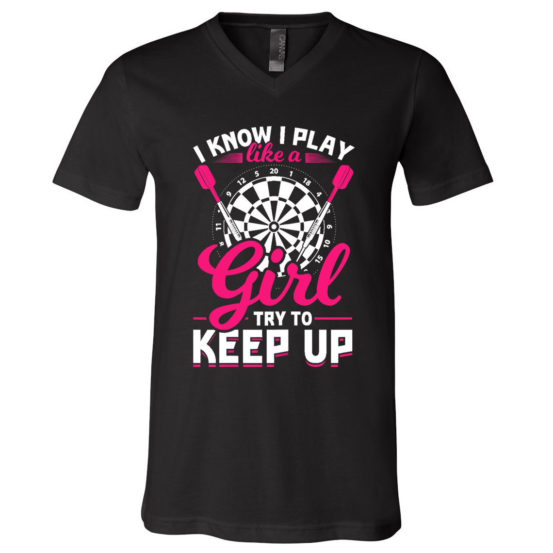Darts Girl Dart Lover Woman V-Neck T-Shirt