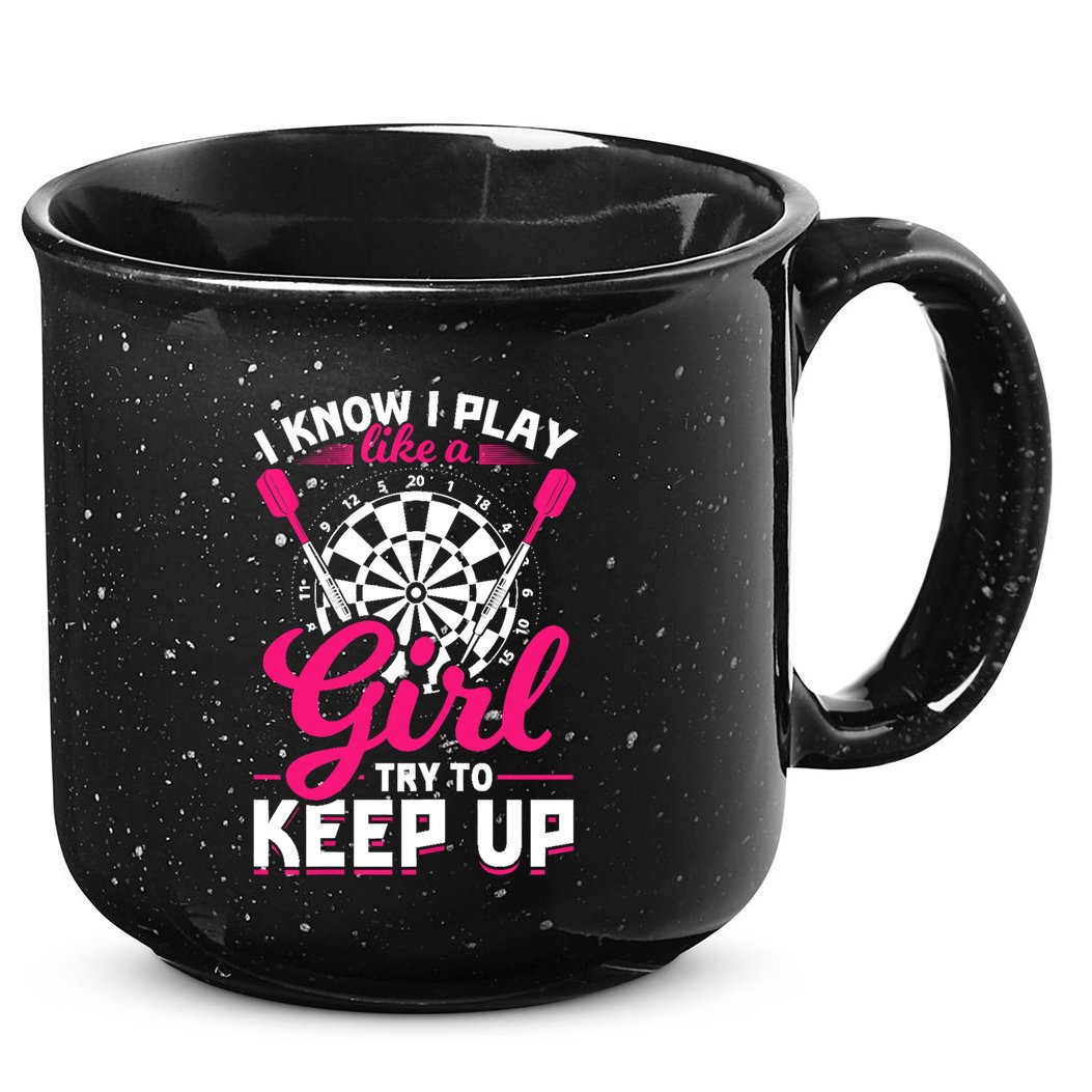 Darts Girl Dart Lover Woman 15oz Campfire Ceramic Mug
