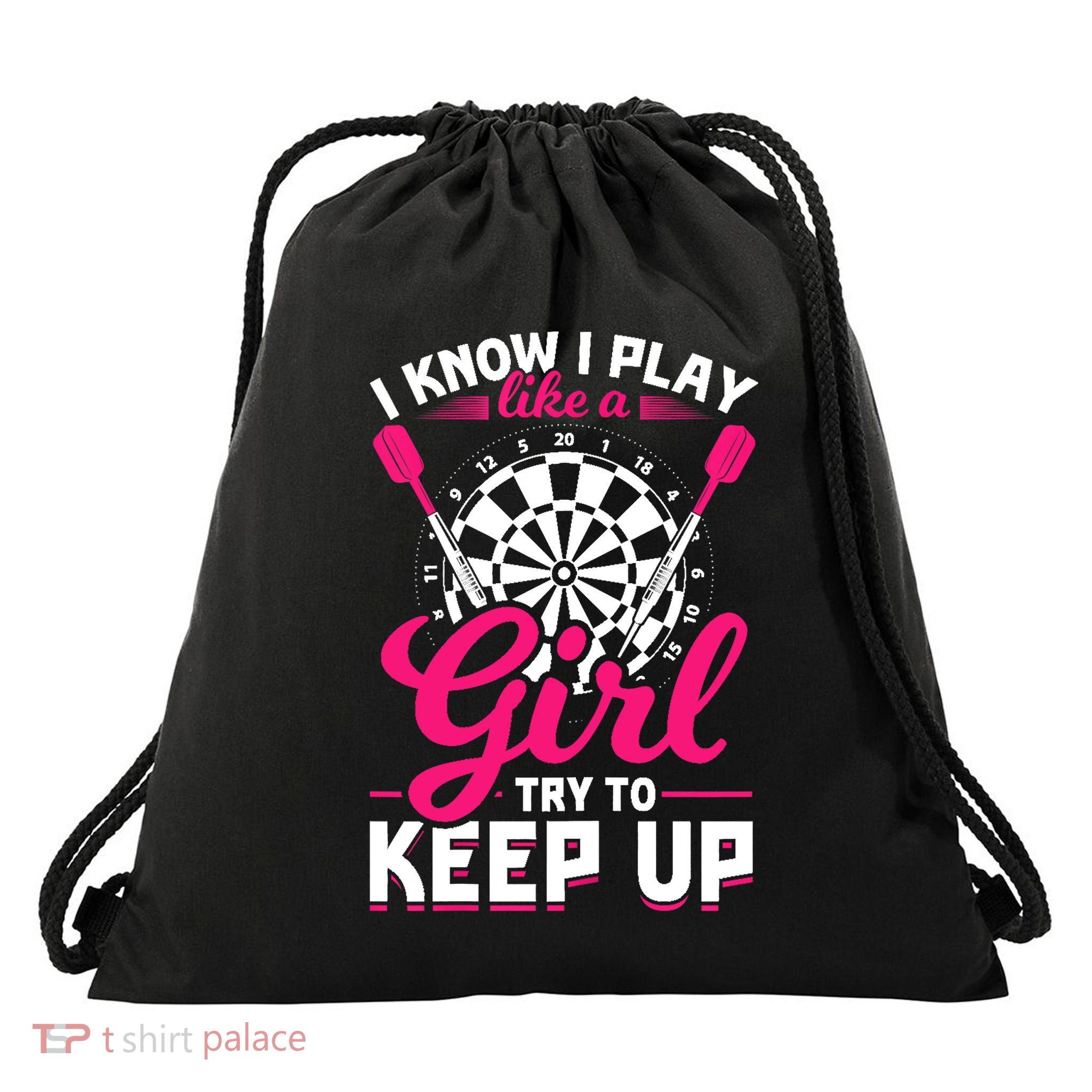 Darts Girl Dart Lover Woman Drawstring Bag