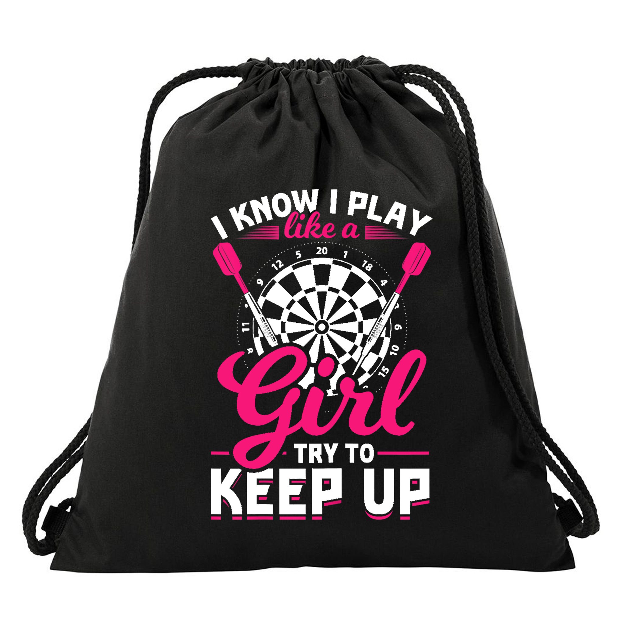 Darts Girl Dart Lover Woman Drawstring Bag